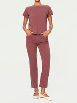 Mara Straight Mid Rise Instasculpt™ Ankle Jeans | Dried Rose