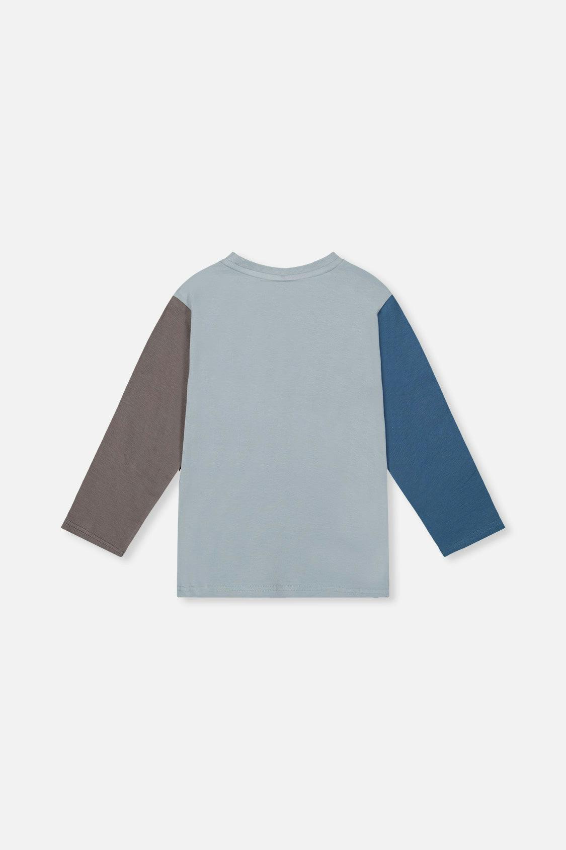 Long Sleeve Organic Cotton T-Shirt Sky Blue