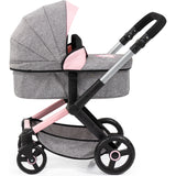Bayer Design Dolls: Pram Xeo - Grey & Pink