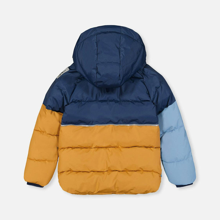 Color-Block Winter Jacket Dark Blue