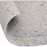 Neethu Hand-Crafted Felted Wool Round Rug, Grey