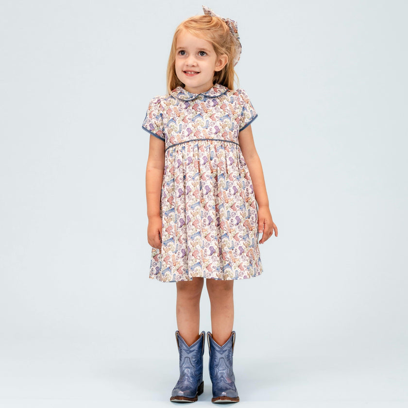 Sarita Girl Dress - Boots Print