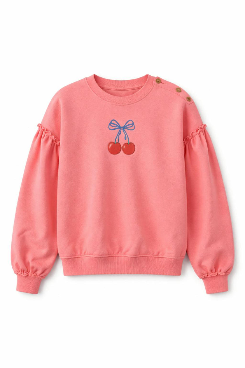 Cherry Print French Terry Sweatshirt