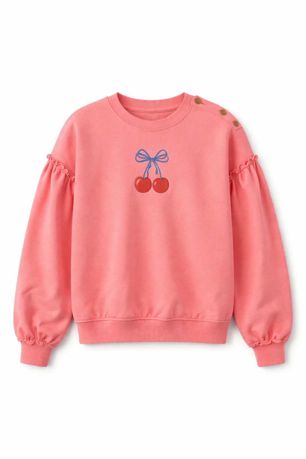 Cherry Print French Terry Sweatshirt
