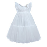 White Beckwith Ruffle Dress