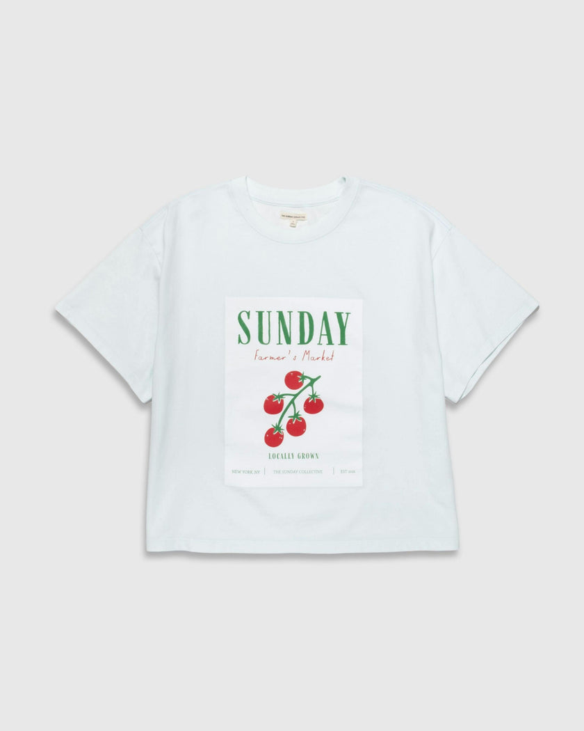 Adult Organic Friday Tee in Sky Blue