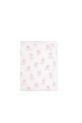 Pink Puppy Love Print Blanket