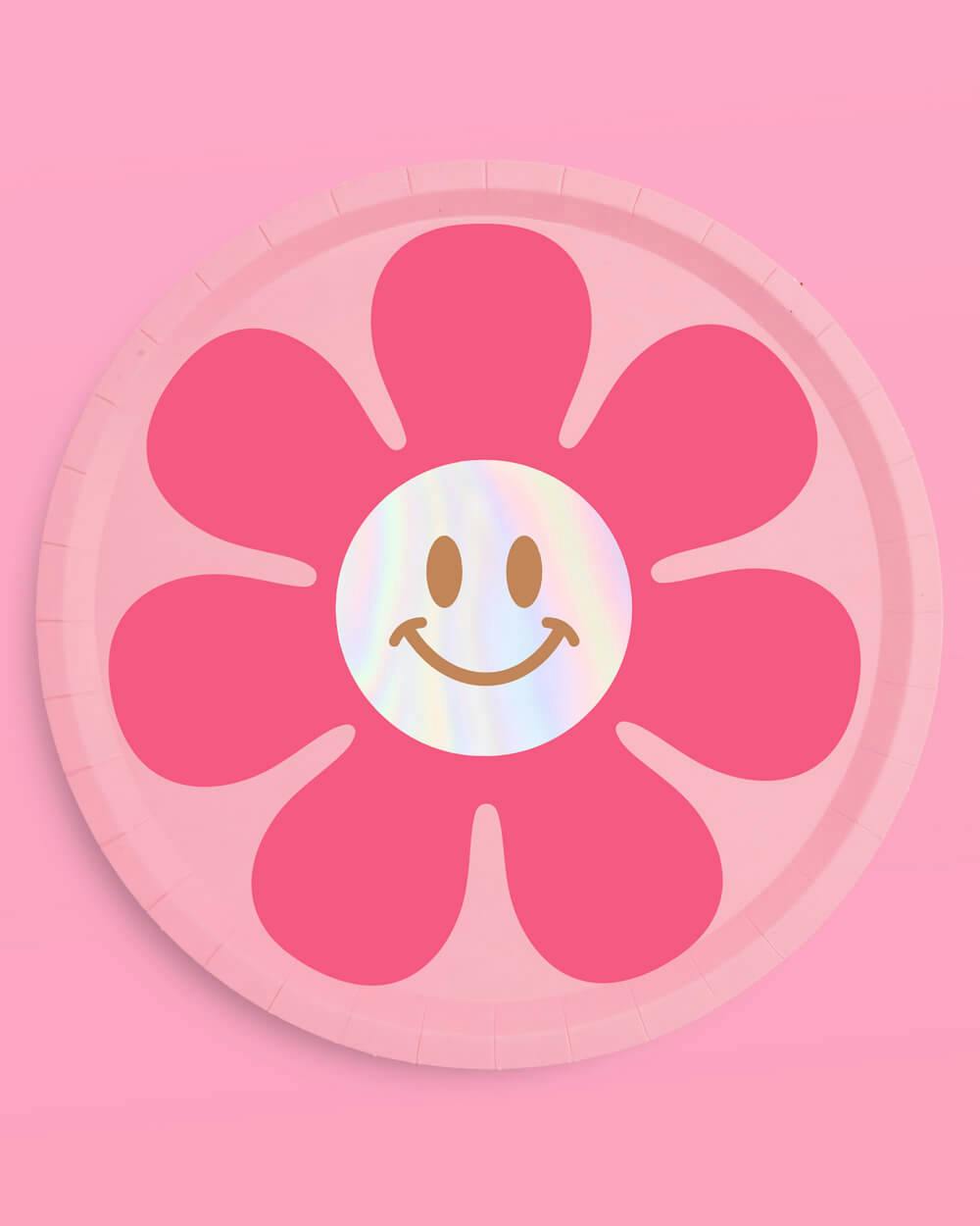 Totally Groovy Plates - 24 foil paper plates