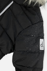 Baby Original One Piece Puffy Snowsuit With Removable Mittens And Boots Black
