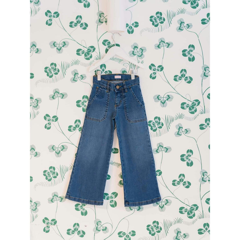 Blue Denim Enola Girl Wide Leg Jeans