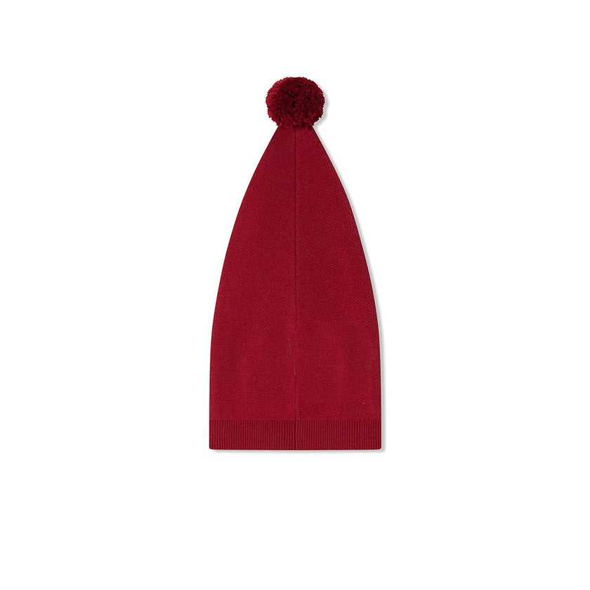 Red Knit Long Stocking Cap