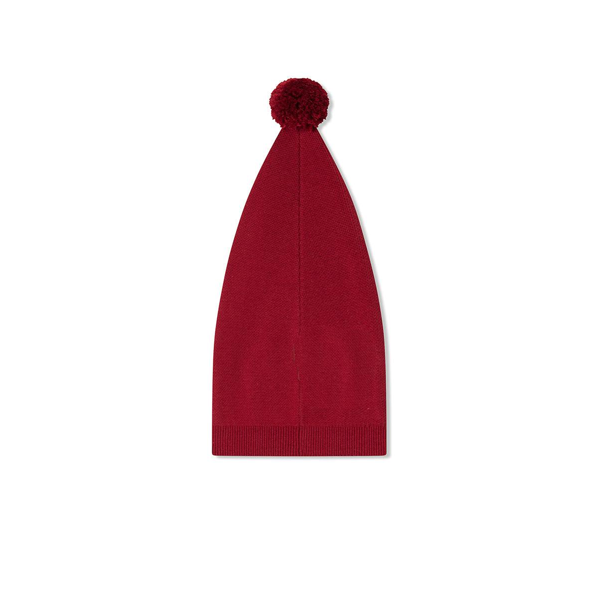 Red Knit Long Stocking Cap