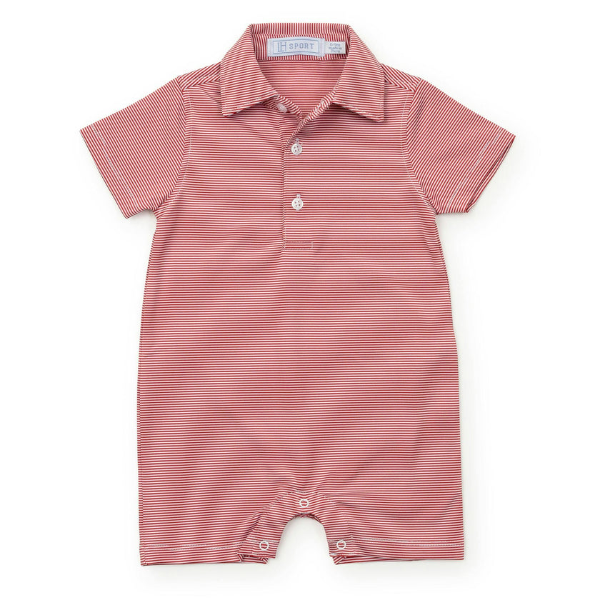 Austin Boys' Performance Shortall by LH Sport - Red Stripes