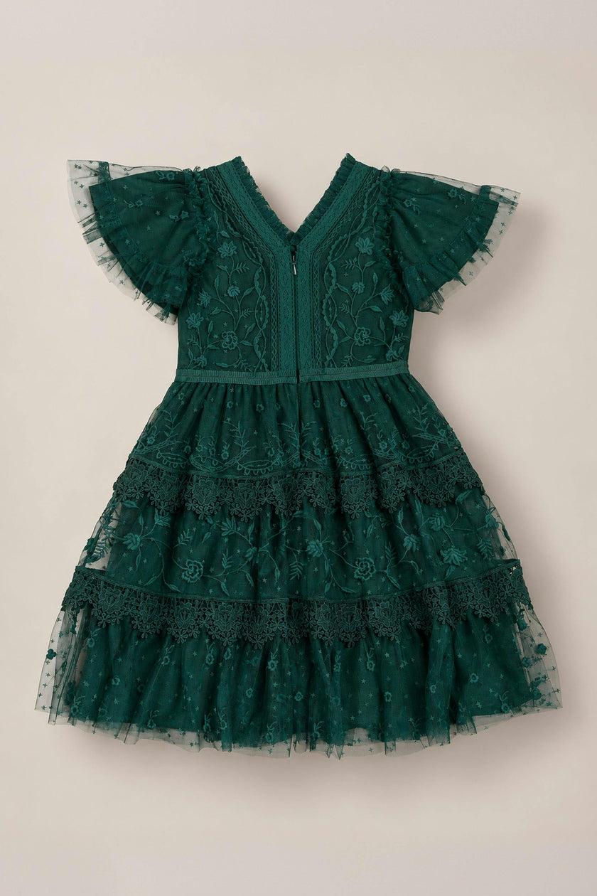 Mini Jules Dress in Emerald