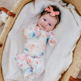 Zip-Up Footie Pajama - Bloom