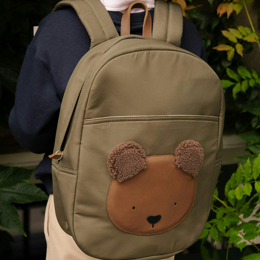 Pibbe Schoolbag | Bear | Stone Taslan