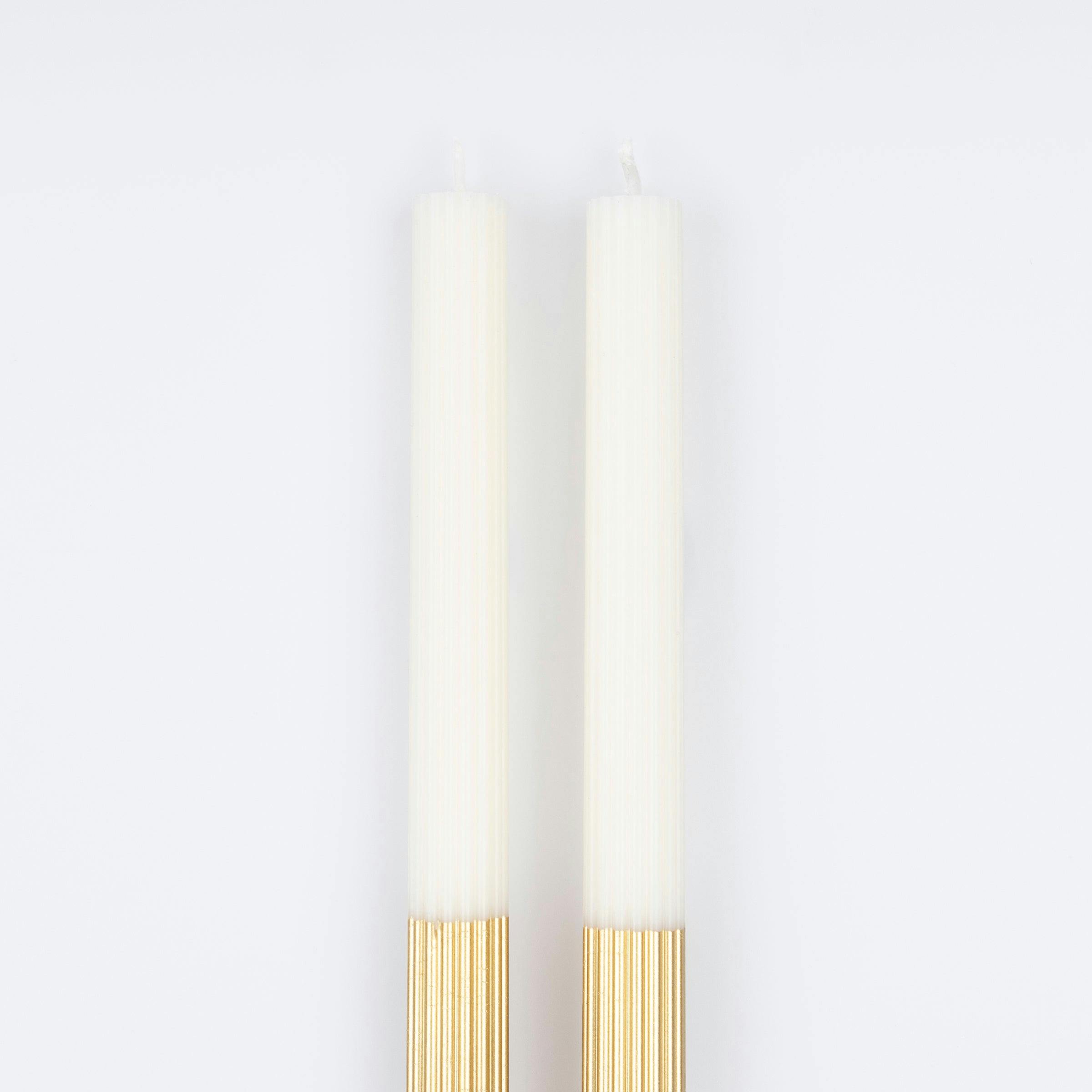 Gold Dipped Table Candles
