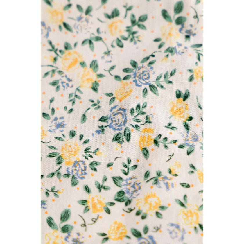 Buttercup Bloom Timeless Floral Ruffle Zipper Pouch