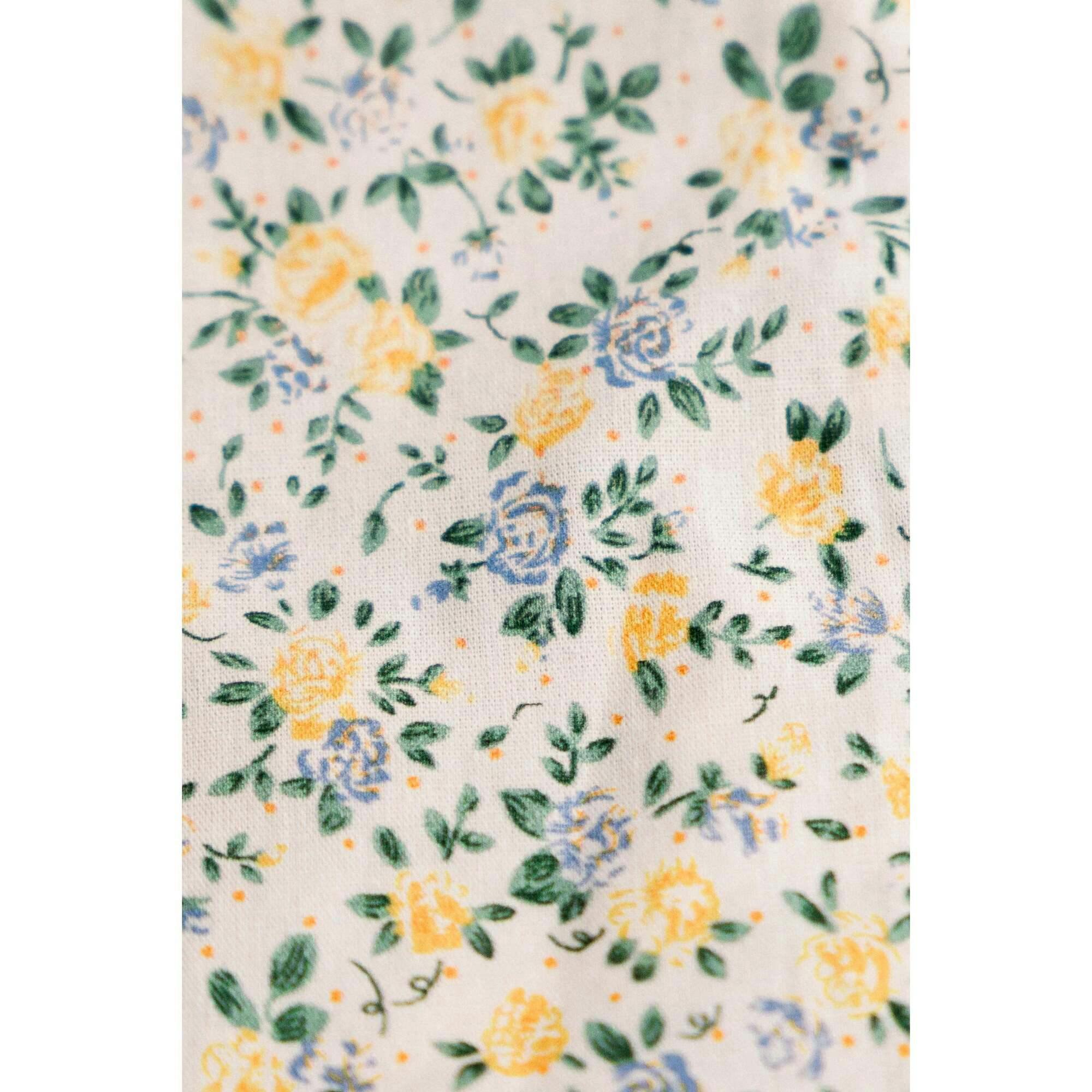 Buttercup Bloom Timeless Floral Ruffle Zipper Pouch