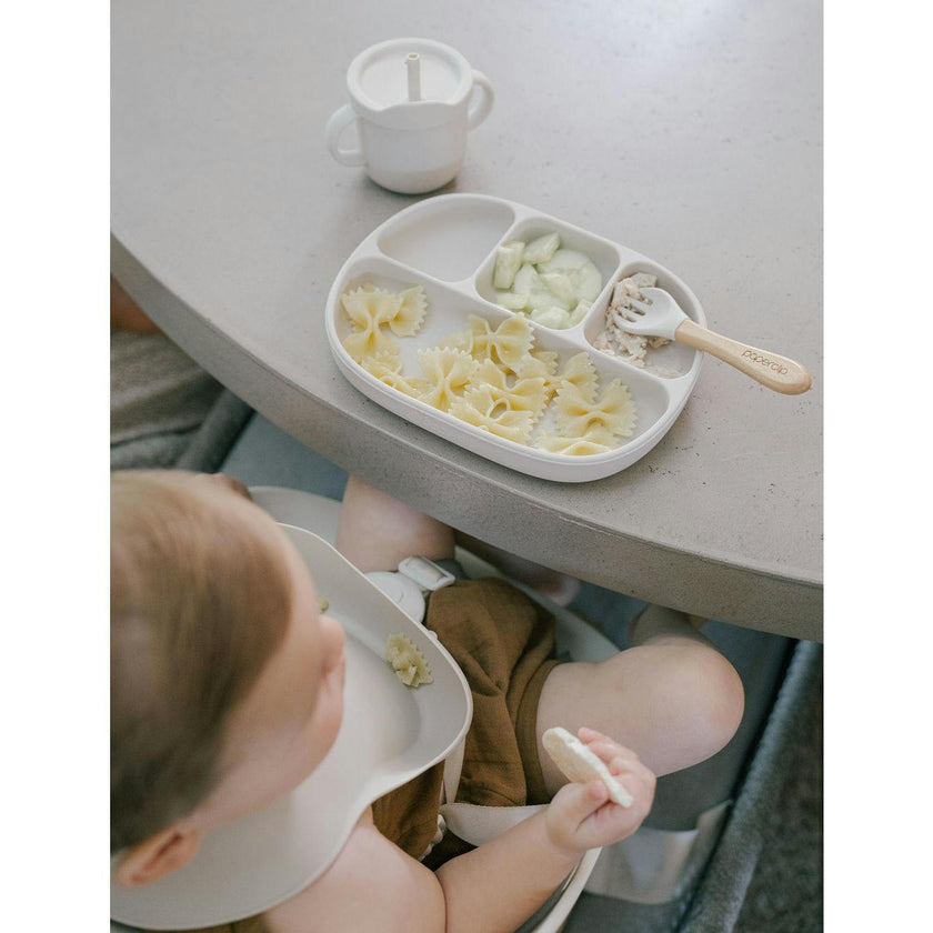 Silicone & Wooden Spoon & Spork Set