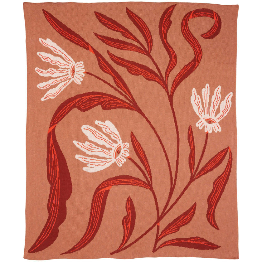 Flora Vision Knit Blanket