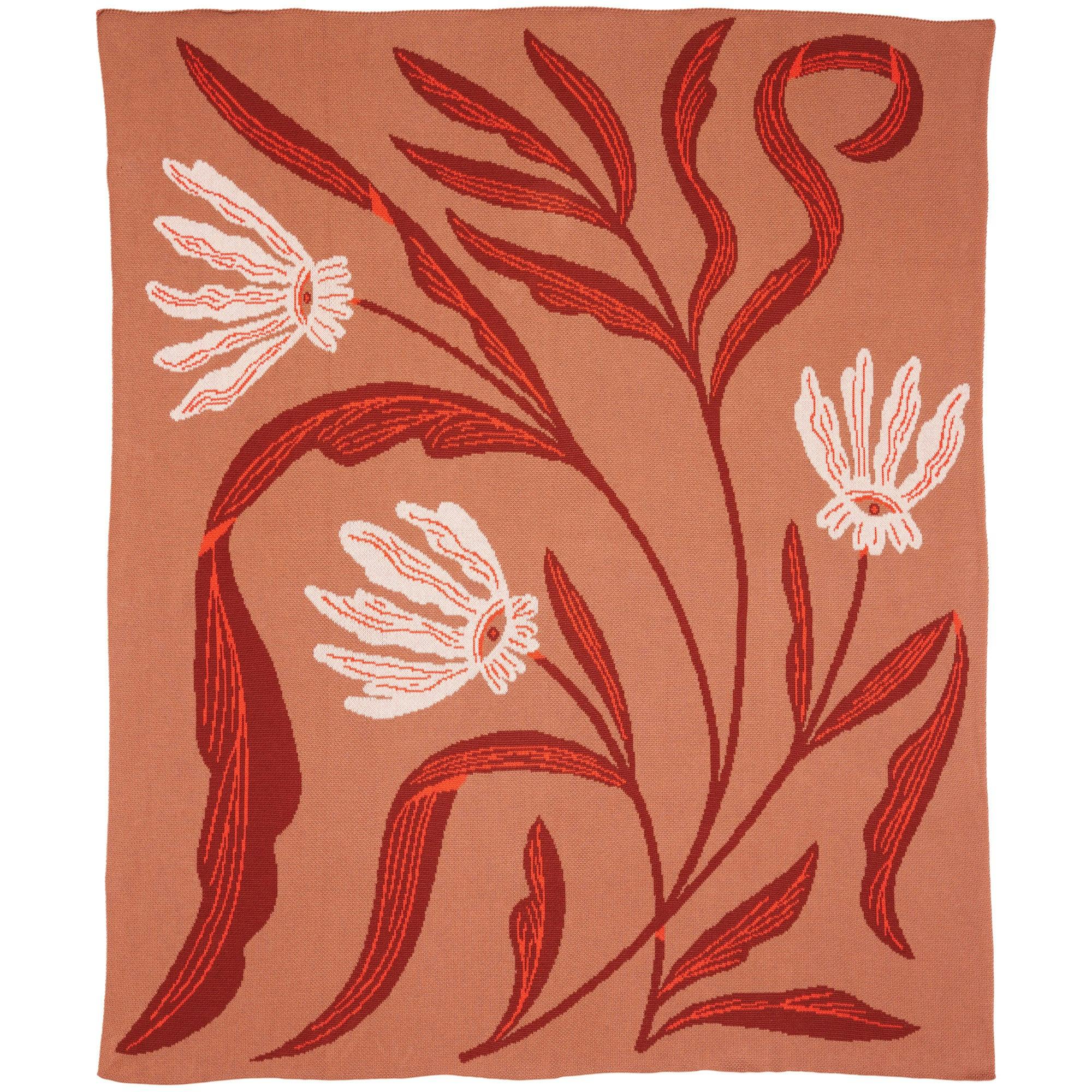 Flora Vision Knit Blanket
