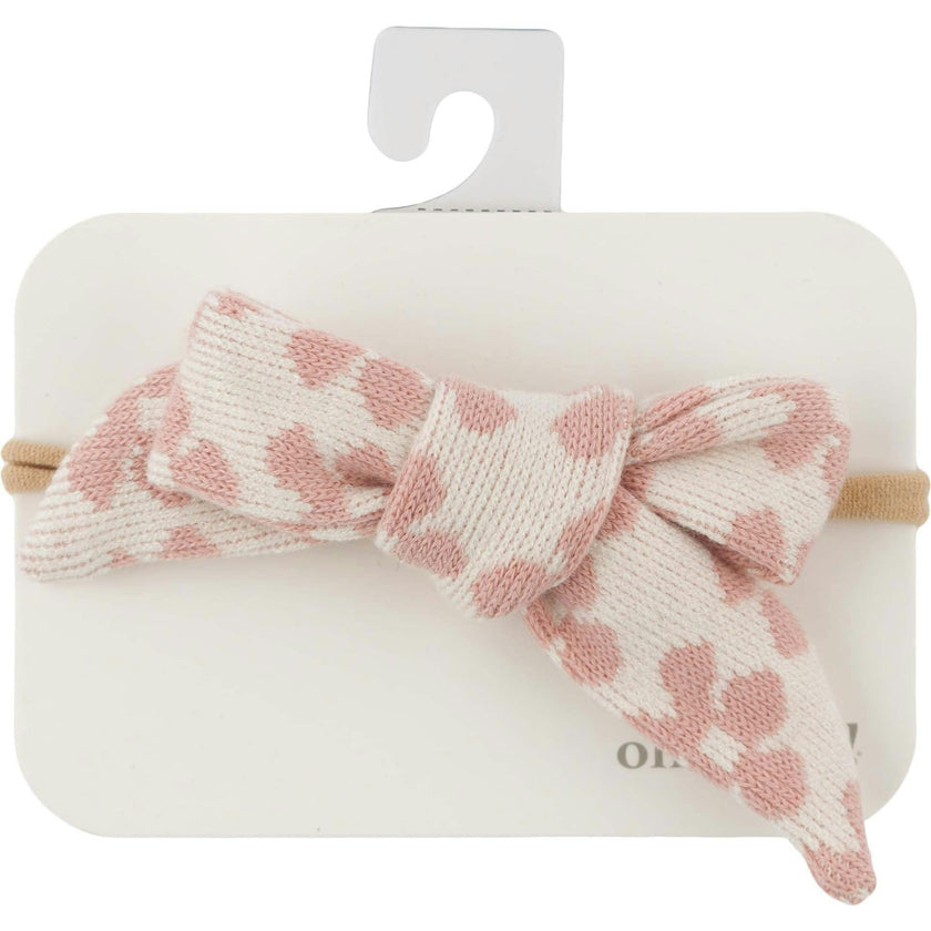 Mod Flowers Tie Bow Nylon Headband