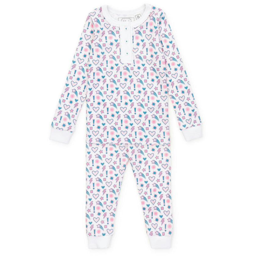 Alden Girls' Pima Cotton Pajama Pant Set - Cosmic Crush