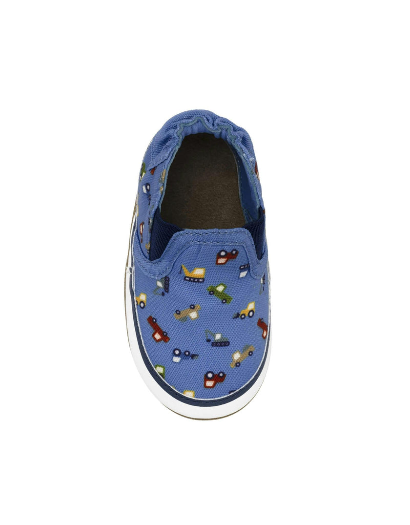 I Love Trucks Med Blue Soft Sole
