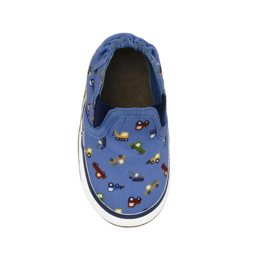 I Love Trucks Med Blue Soft Sole