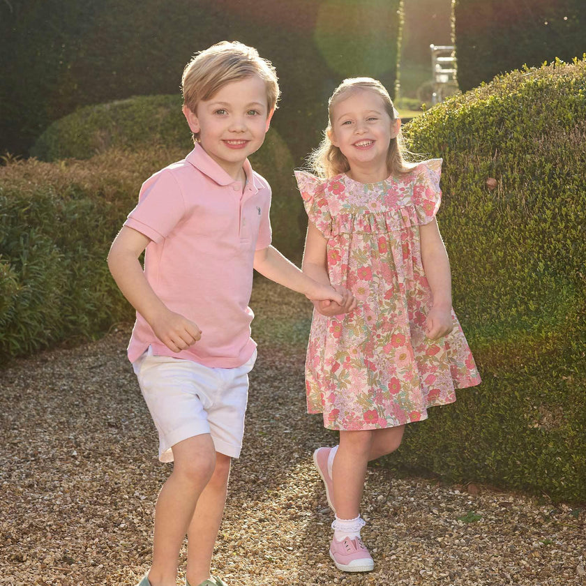 Harry Piqué Polo in Pink