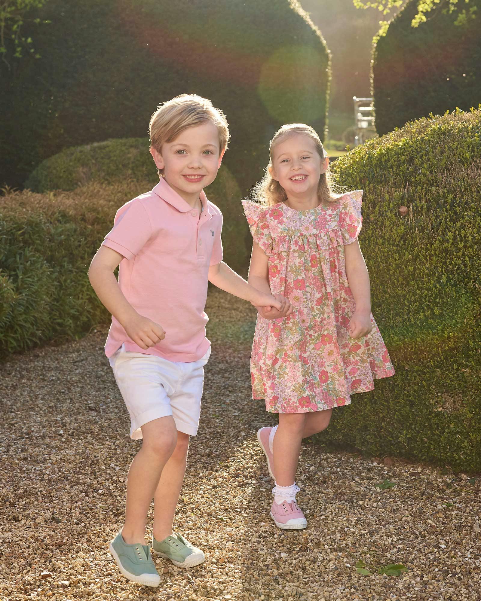 Harry Piqué Polo in Pink