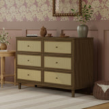 Namesake Marin with Cane 6 Drawer Assembled Dresser (49")
