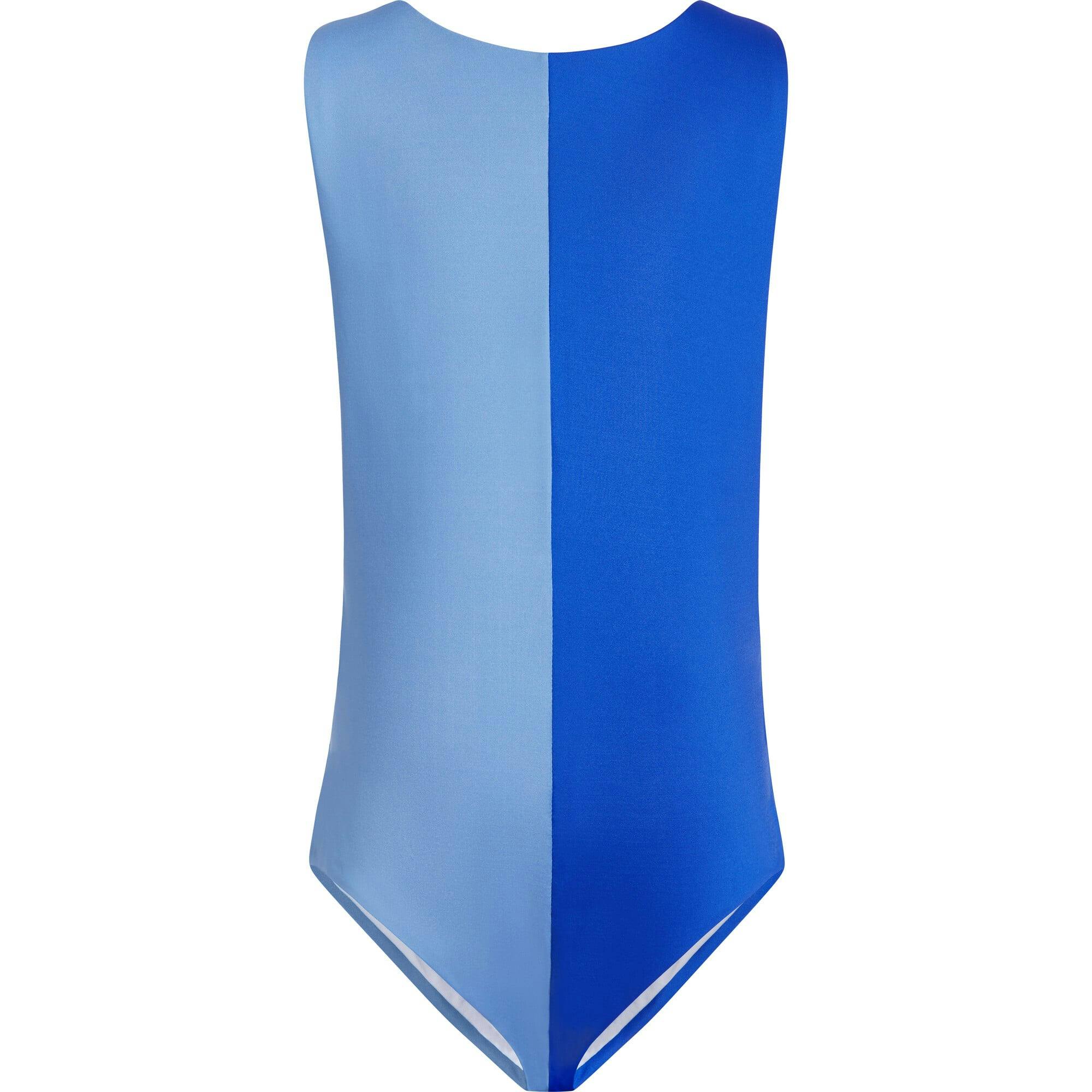 The Chelsea Low Back 2-Tone One-Piece Swimsuit, Blue Deep