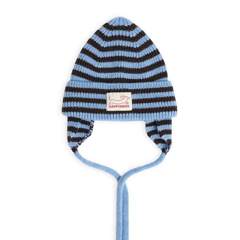 children's merino hat - choco stripes