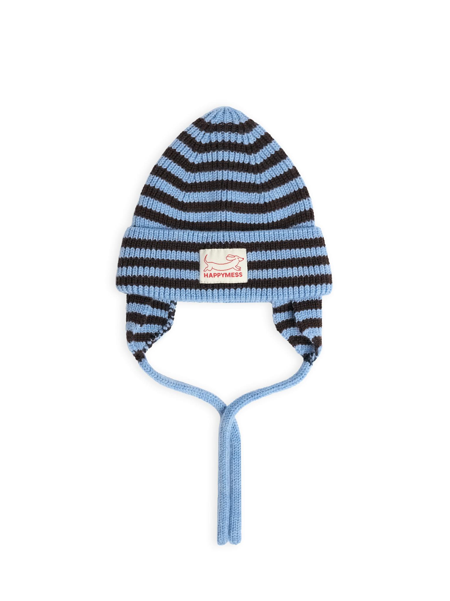 children's merino hat - choco stripes