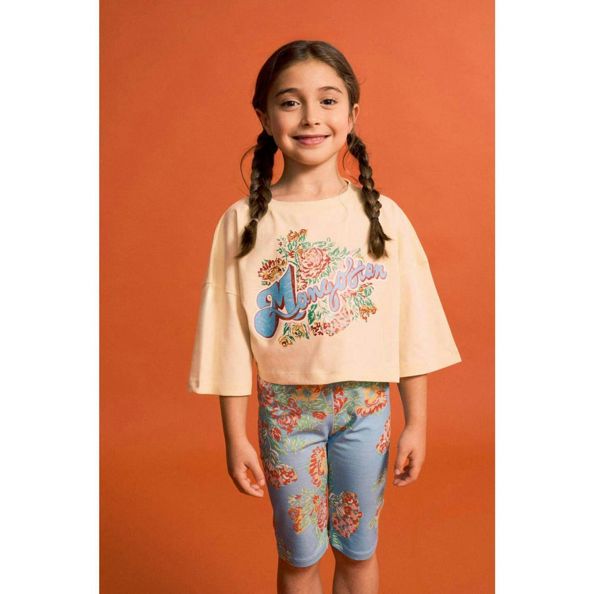 VINTAGE FLOWERS CROP TOP VANILLA