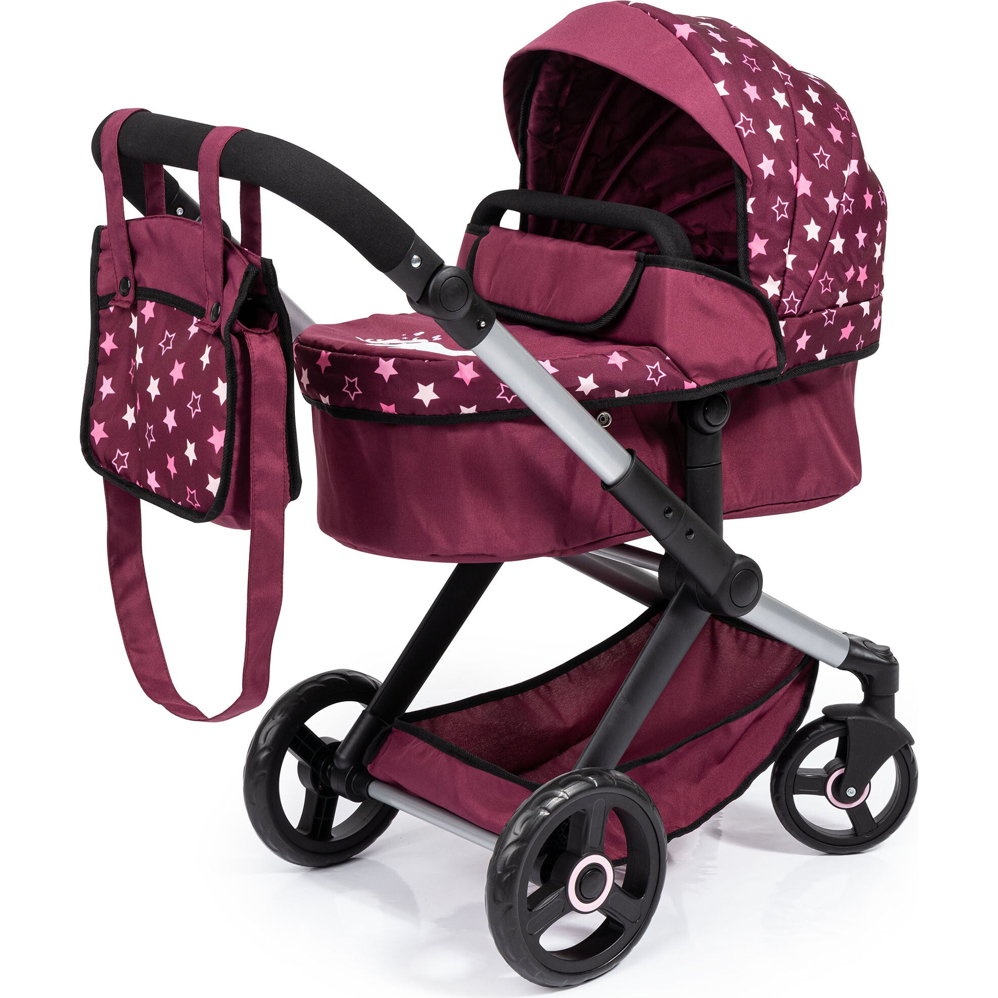 Bayer Design Dolls: Pram Xeo - Burgundy