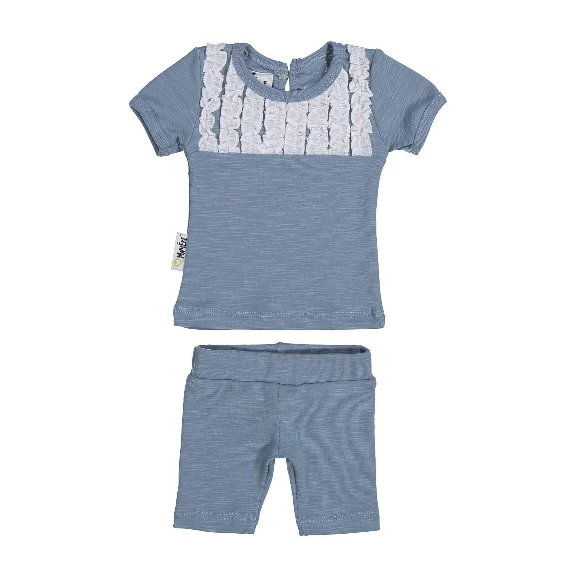 Tux Ruffle 2-Piece Top & Short Set