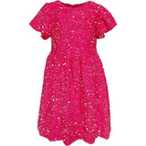 Margot Sequin Velour Short Flared Sleeve Dress