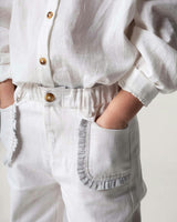 Josefine Trousers | White Sand Melange