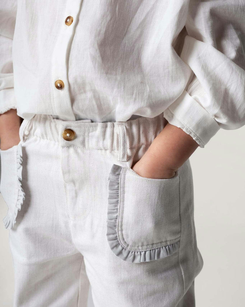 Josefine Trousers | White Sand Melange