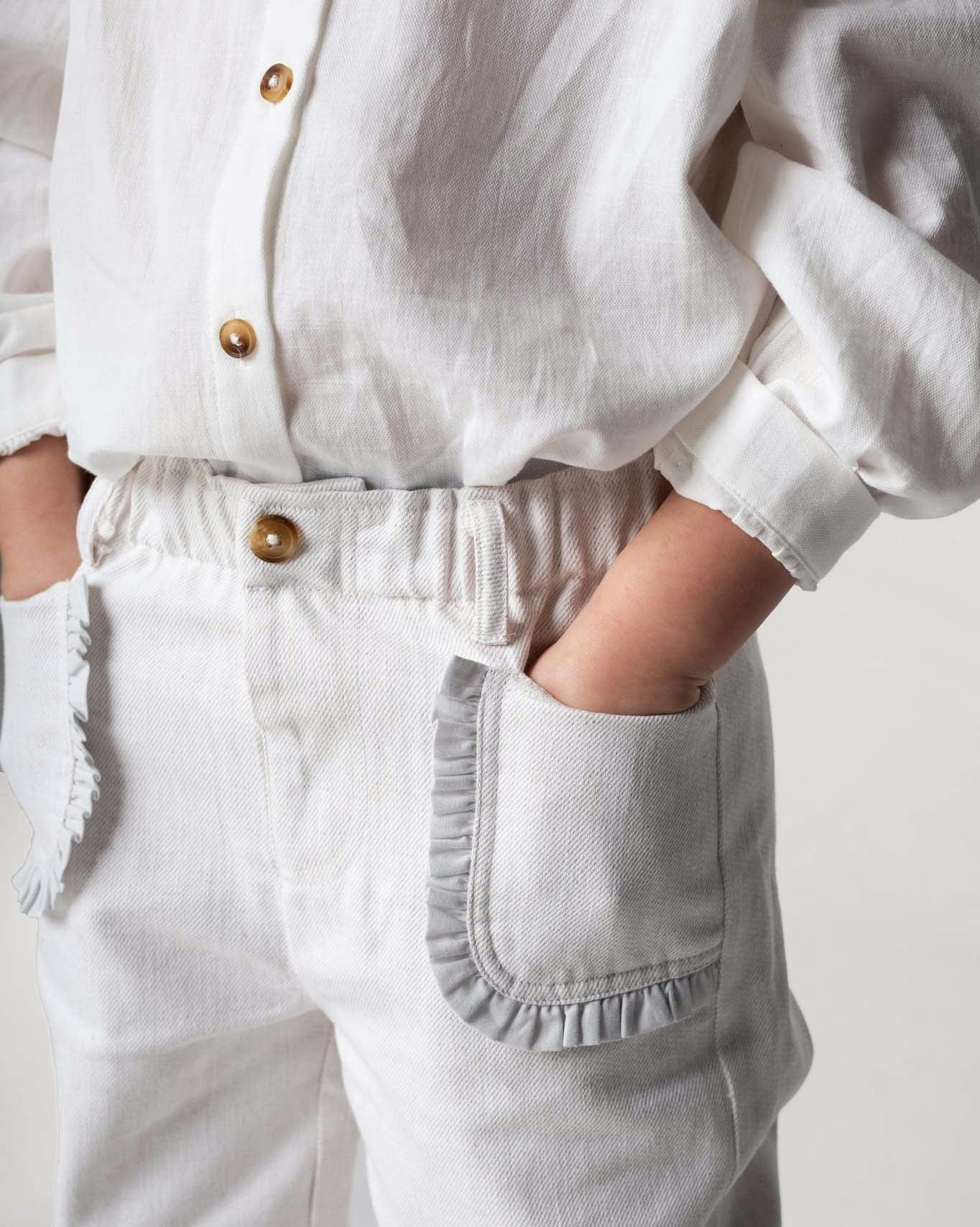 Josefine Trousers | White Sand Melange