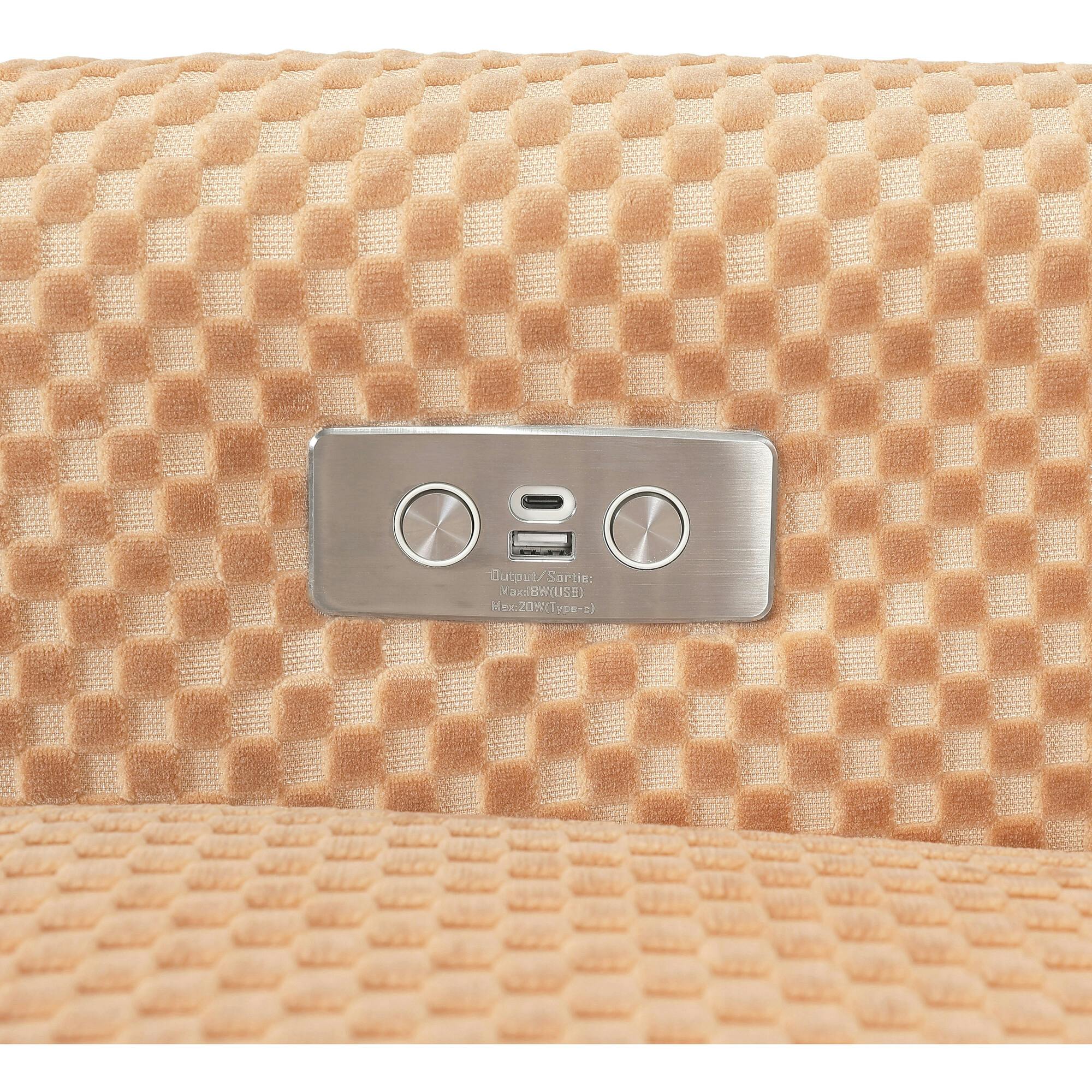 Arc Electronic Recliner & Swivel Glider With USB Port