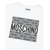 White Short Sleeve T-Shirt with Logo Print