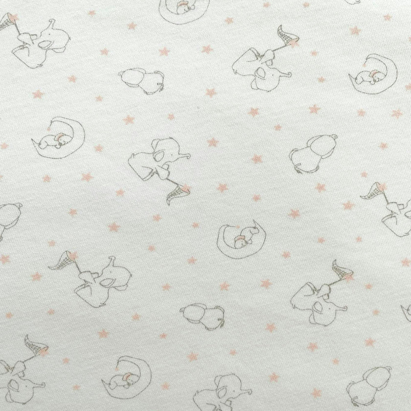 Peruvian Pima Cotton Mini Crib & Pack 'n Play Fitted Sheet – Elephant Rose