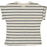 Striped Short Folded Sleeve T-Shirt