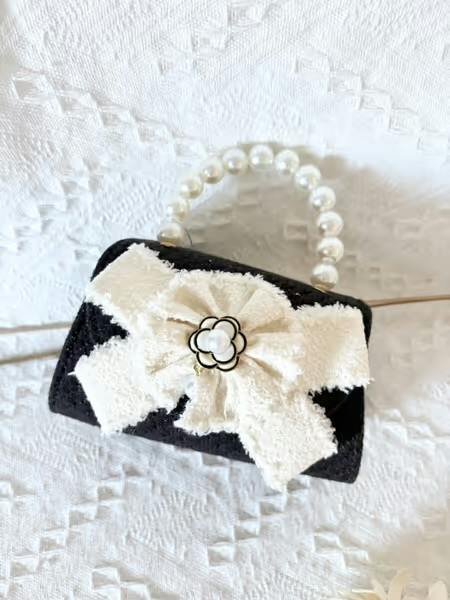 Tweed Purse with Big Tweed Bow
