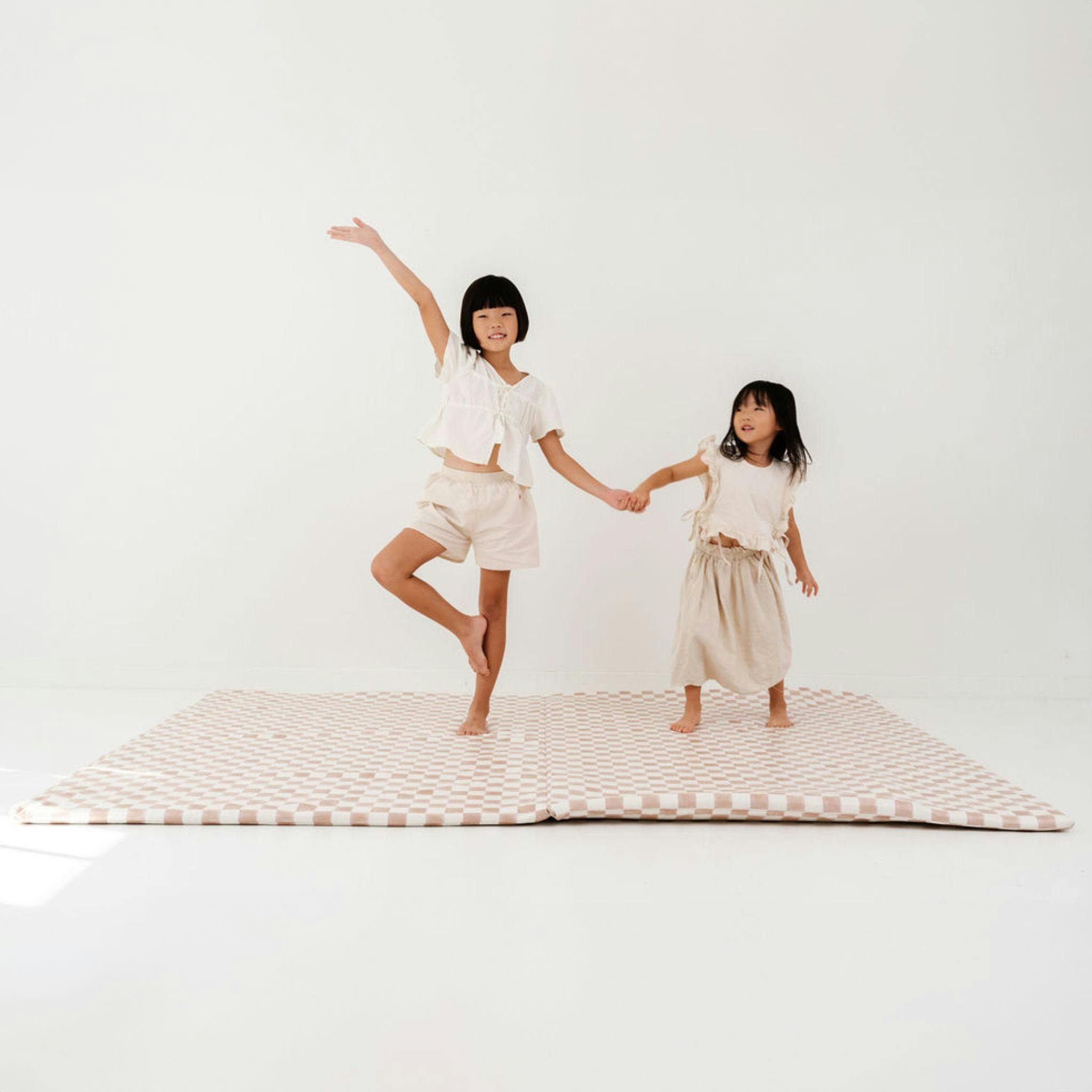 Checker Toffee Vegan Leather Mat
