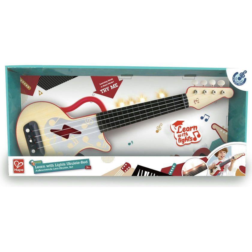 Learn with Lights Toddler Electronic Ukulele in Red